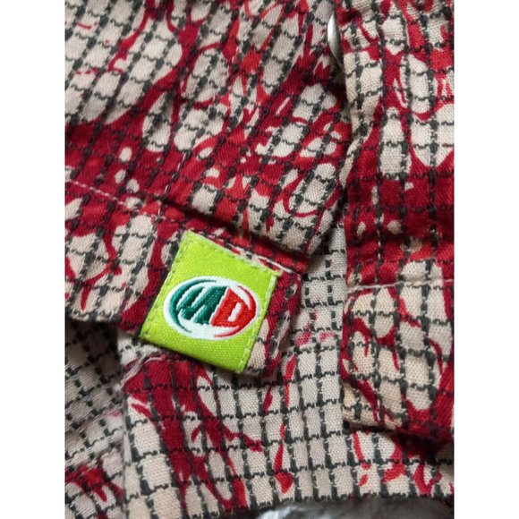 Mountain Dew Medium Splatter Checkered Casual Occasion Statement Button Down Shi - Picture 5 of 6